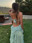 MIRA - Floral Chiffon Bustier Maxi Dress