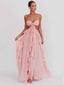 MIRA - Floral Chiffon Bustier Maxi Dress