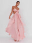 MIRA - Floral Chiffon Bustier Maxi Dress
