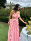MIRA - Floral Chiffon Bustier Maxi Dress